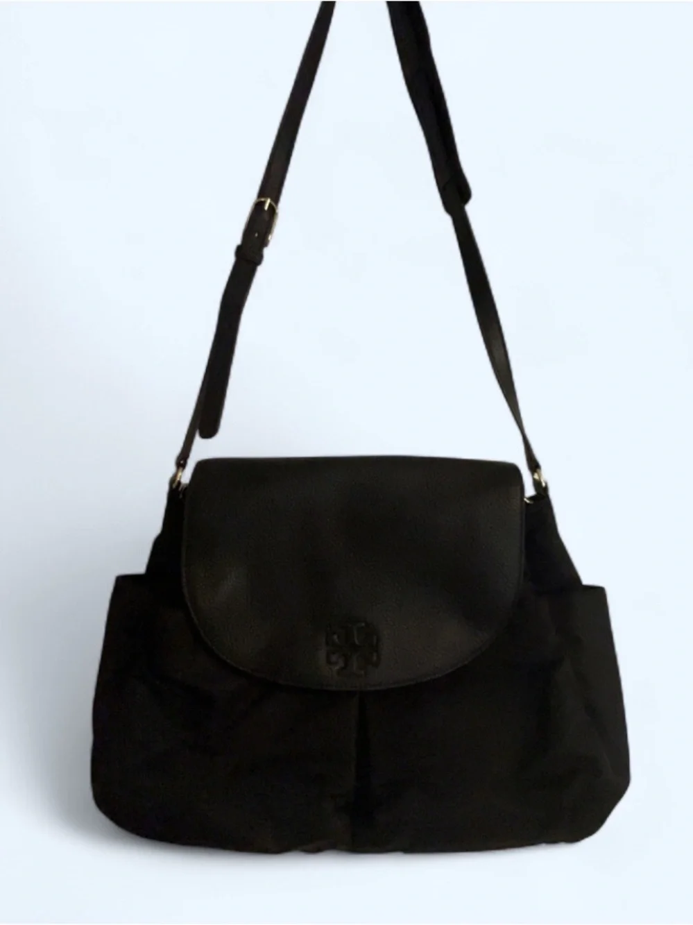 Tory Burch Black Diaper Messenger Bag